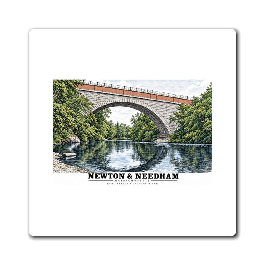 Echo Bridge, Hemlock Gorge, Upper Falls; Charles River and Ellis Street 4 in Magnet - Charles River