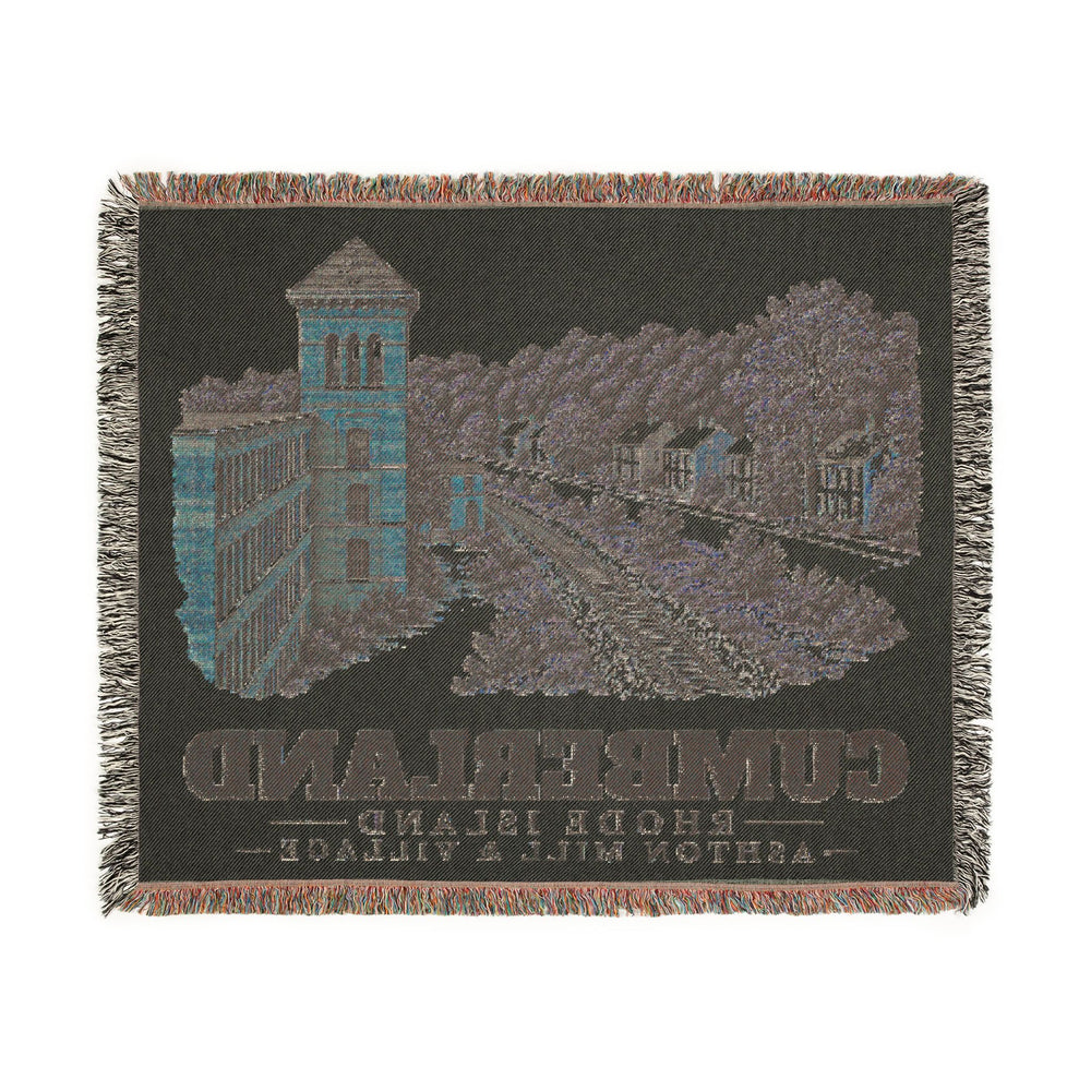 Ashton Mill & Village — Cumberland, Rhode Island woven blanket, product view 3