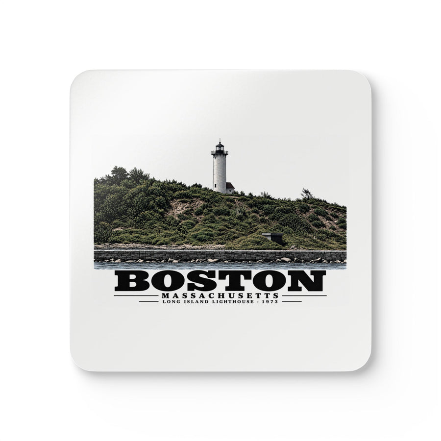 Long Island Lighthouse Cork Back Coaster Set - Boston Harbor