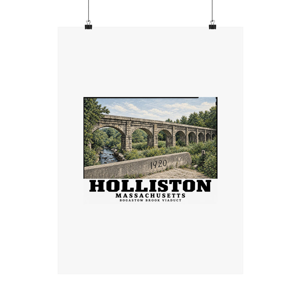Bogastow Brook Viaduct native survey image - negative number verification required Matte Heritage Poster — 11 × 14 and 18 × 24 in - Charles River