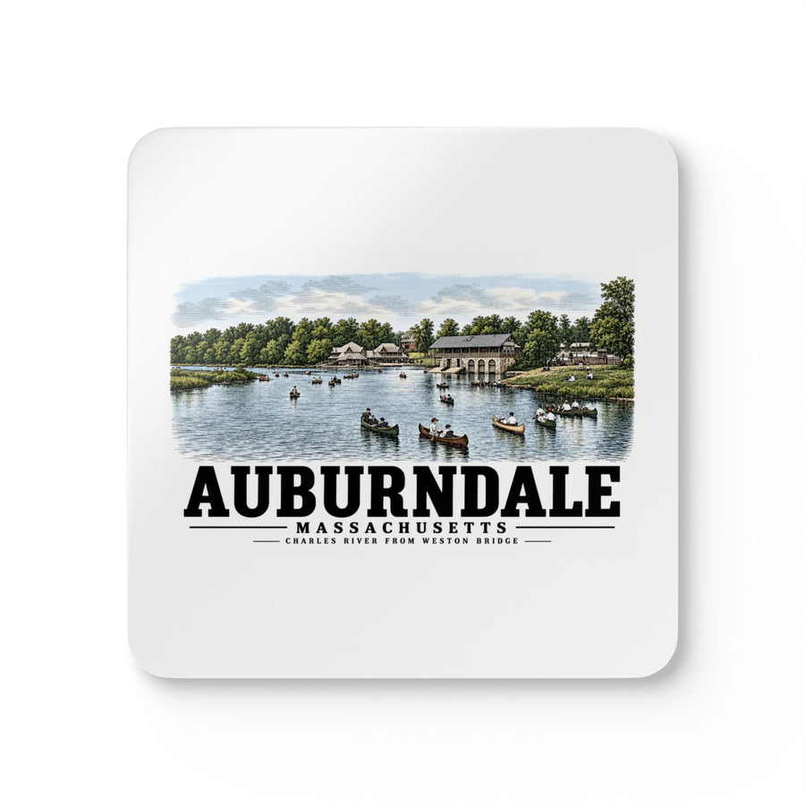 The Charles River from Weston Bridge, Auburndale, Mass. Cork Back Coaster Set - Charles River