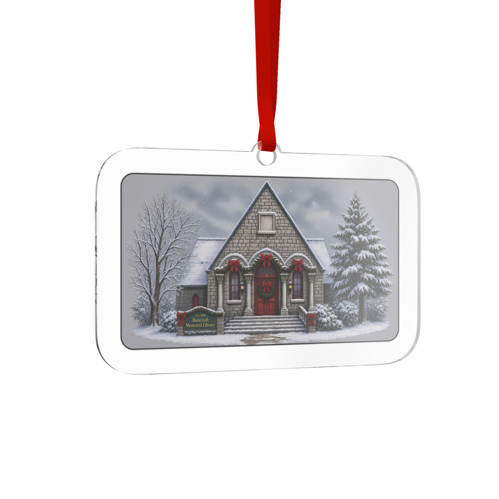Bancroft Memorial Library — Hopedale, MA Christmas Ornament
