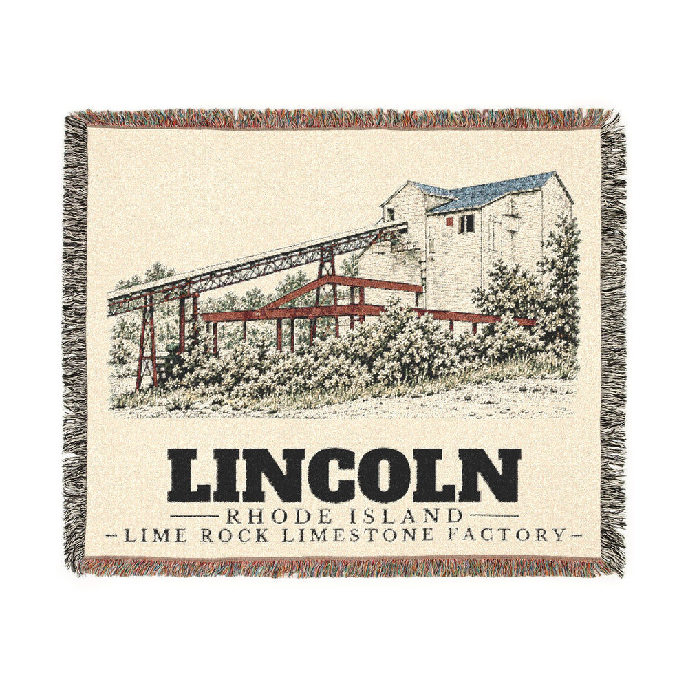 Lime Rock Limestone Factory — Lincoln, Rhode Island woven blanket, product view 1