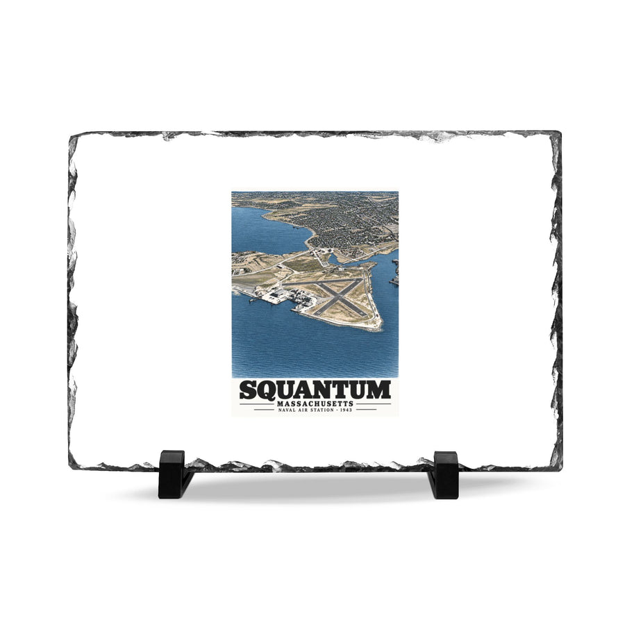 U.S. Naval Air Station, Squantum, MA 7 × 11 in Slate Desk Plaque - Boston Harbor
