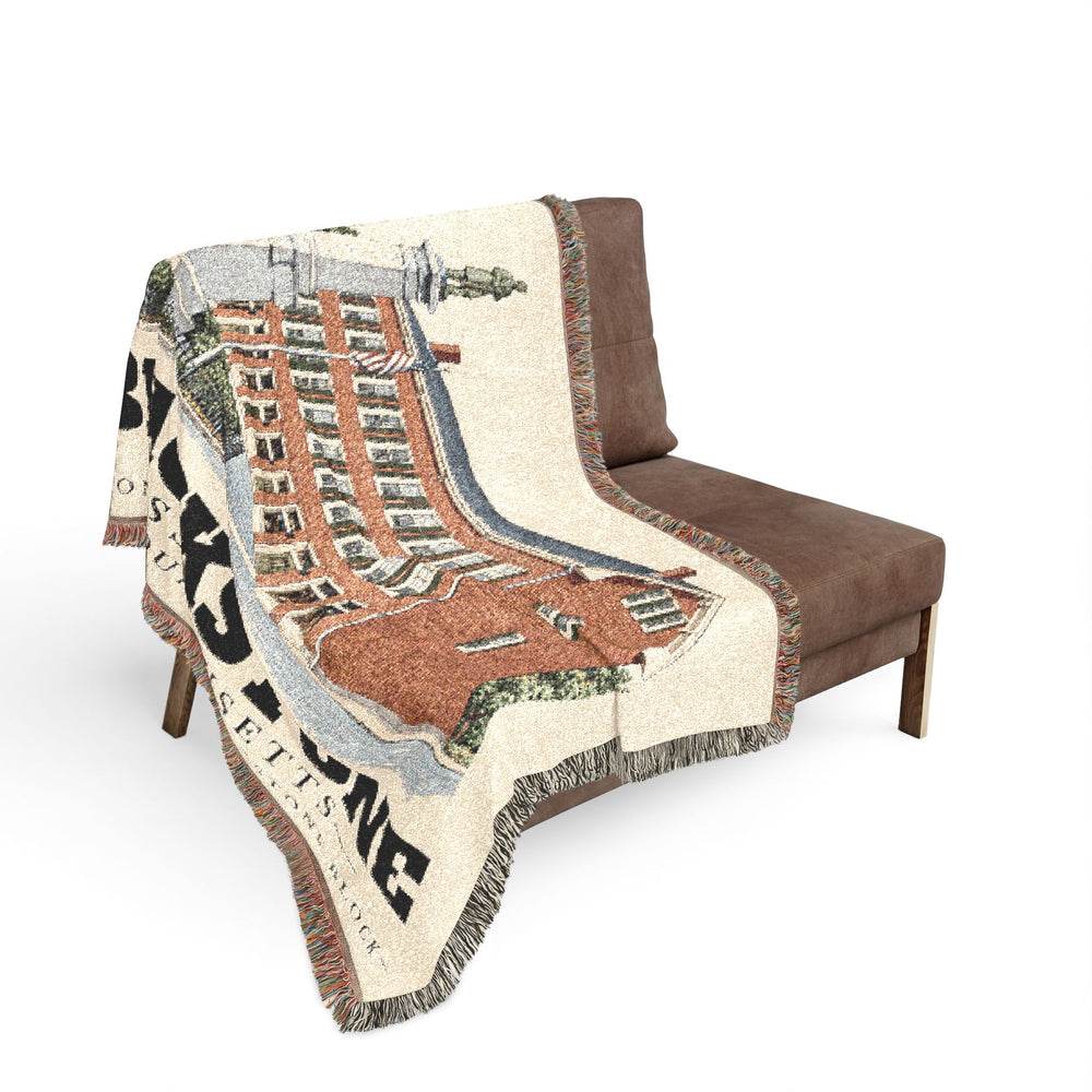 Monument Square / Blackstone Block — Blackstone, Massachusetts woven blanket, product view 3