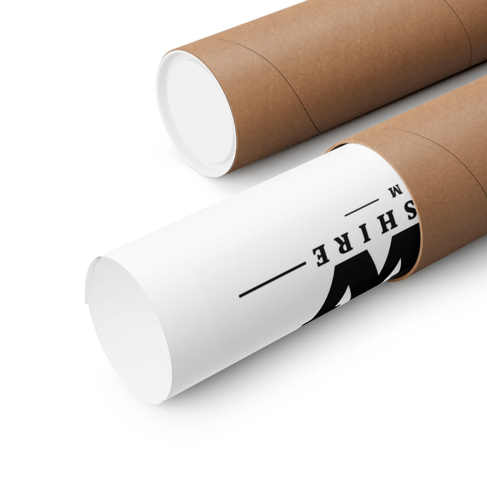 11 x 14 printed poster roll of White Farm Jersey herd and barns matte poster, Bow, New Hampshire.