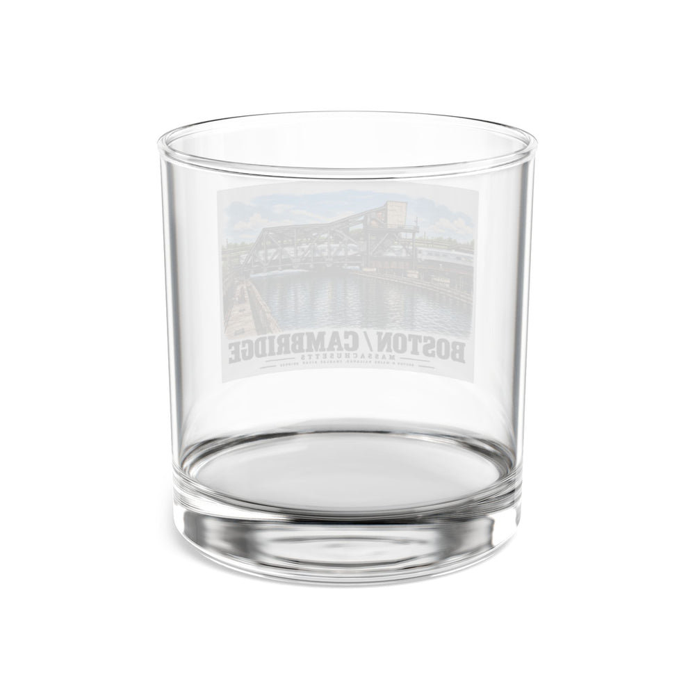 1. GENERAL VIEW SHOWING BRIDGE IN 'CLOSED' POSITION - Boston & Maine Railroad, Charles River Bridges, Charles River, North Station vicinity, Boston, Suffolk County, MA 10 oz Rocks Glass - Charles...