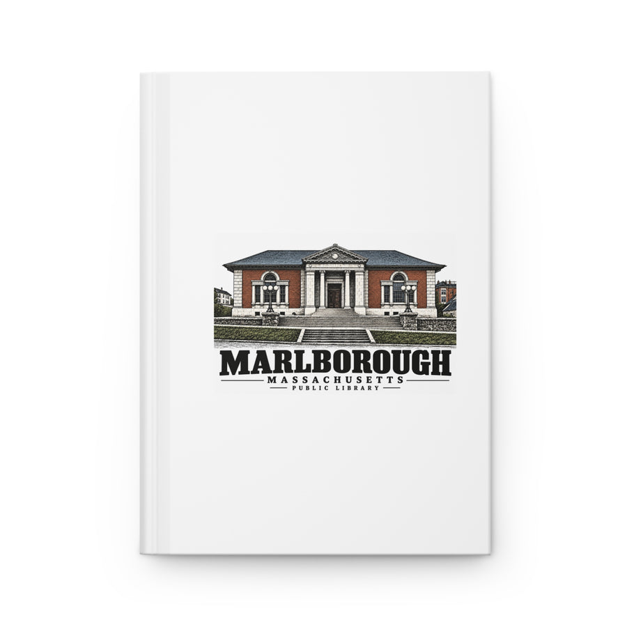 Illustrated Public Library in Marlborough on matte hardcover journal
