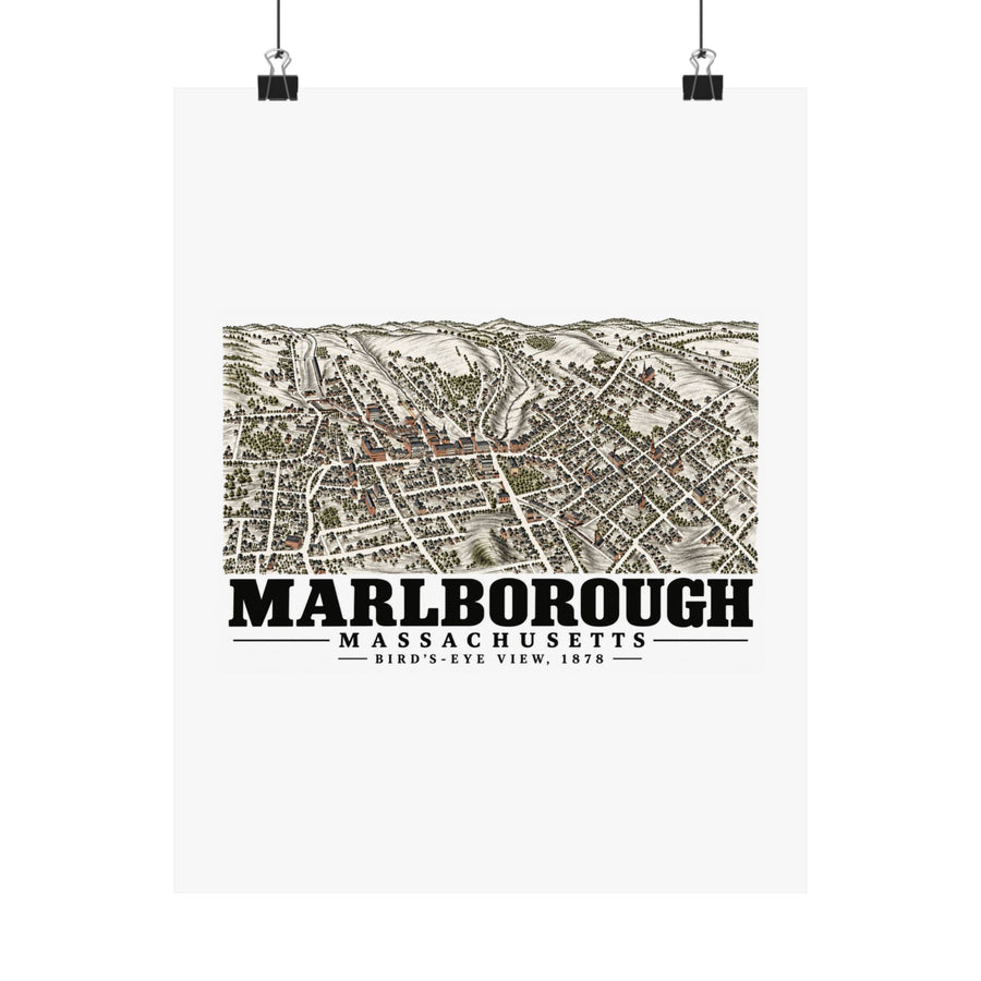 Illustrated Bird'S-Eye View, 1878 in Marlborough on unframed matte poster