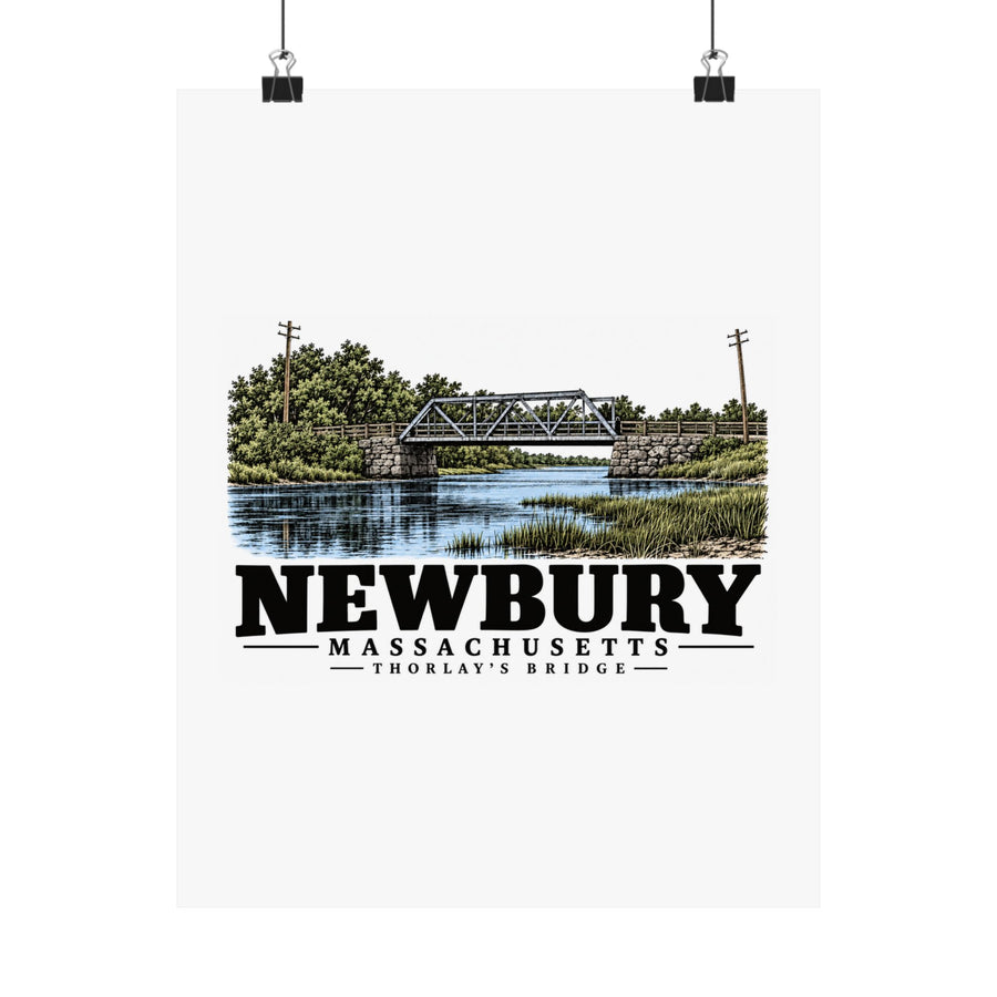 11 x 14 front of Thorlay’s / Thurlow Bridge matte poster, Newbury, Massachusetts.