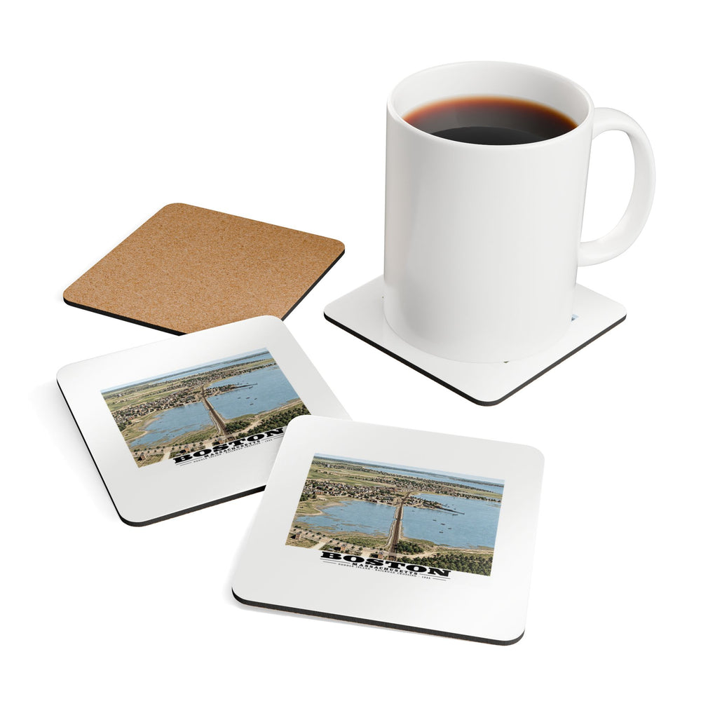 Boston. Chelsea and Revere Cork Back Coaster Set - Boston Harbor