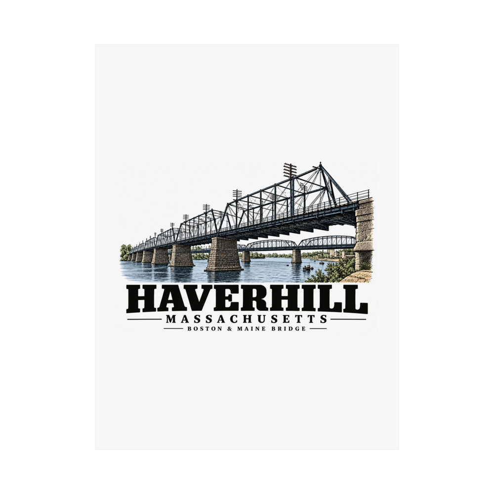 18 x 24 unclipped front of Boston & Maine Bridge matte poster, Haverhill, Massachusetts.
