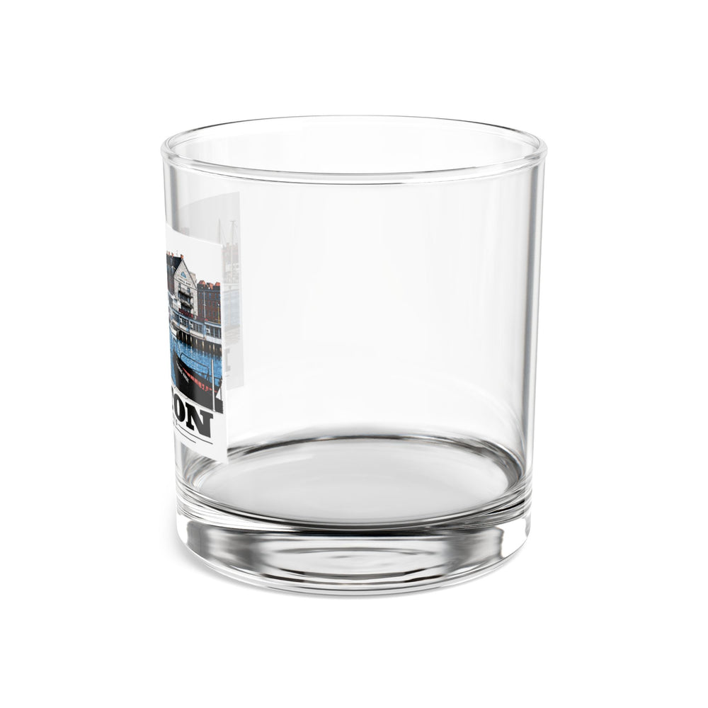 Commercial Wharf from Long Wharf 10 oz Rocks Glass - Boston Harbor