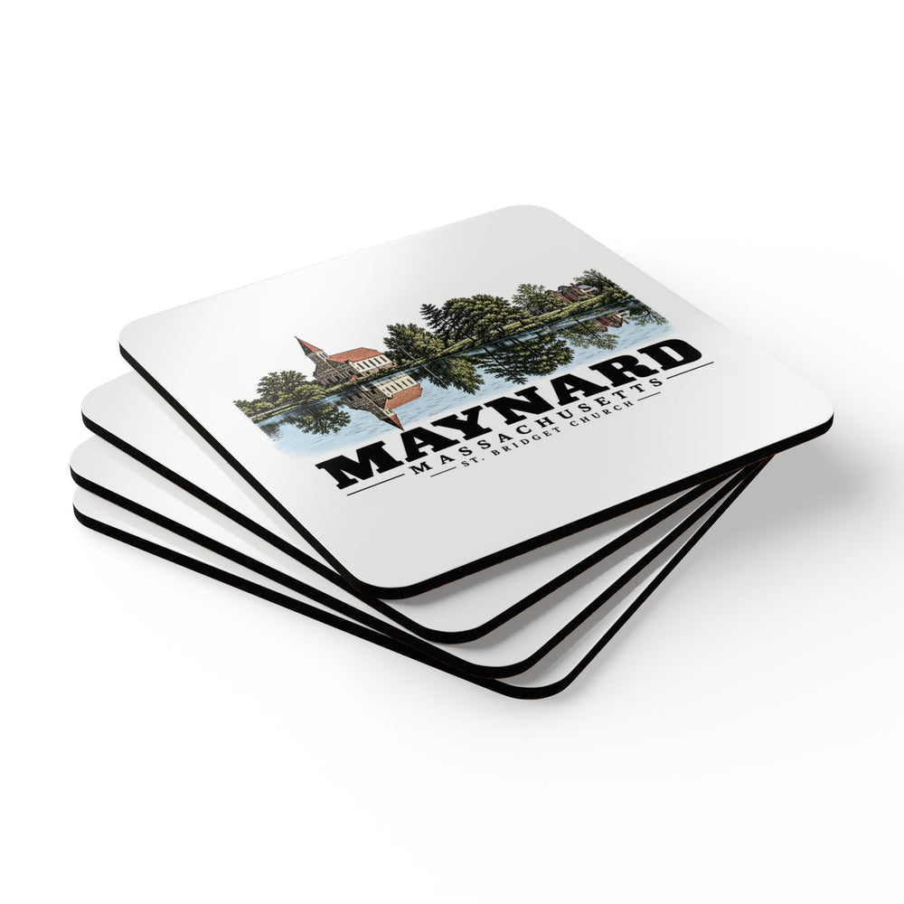 MAYNARD St. Bridget Church Cork Back Coaster Set - Assabet Valley Goods