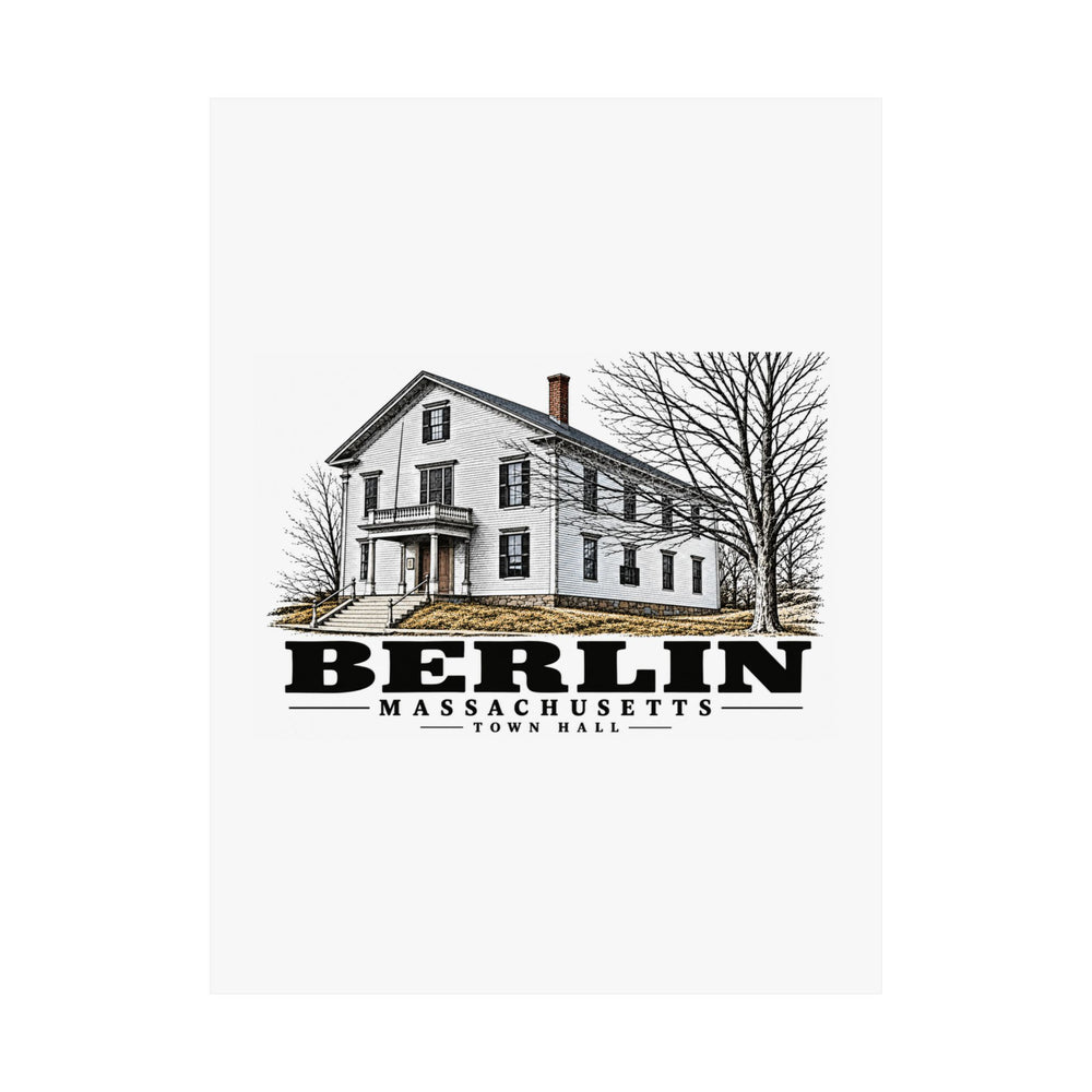 Illustrated Town Hall in Berlin on unframed matte poster