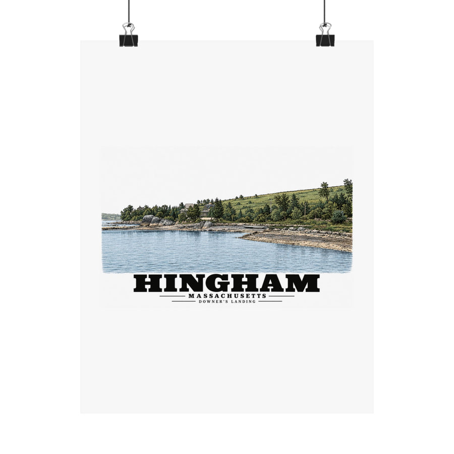 Shore near Downer's Landing Matte Heritage Poster — 11 × 14 and 18 × 24 in - Boston Harbor