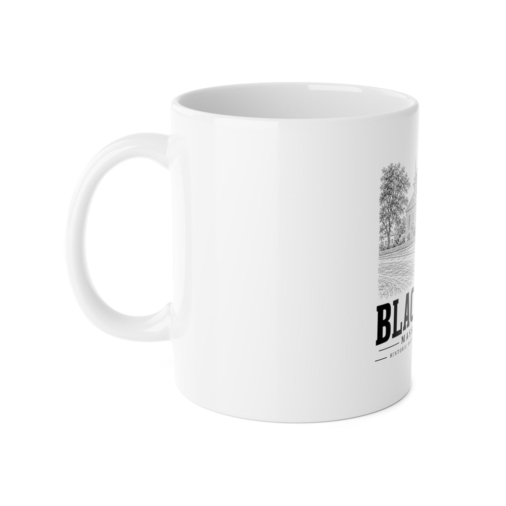 Blackstone Historic Baptist Church / Streetscape 11 oz Ceramic Mug in White — left view