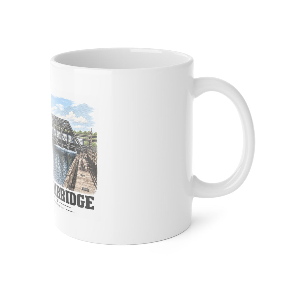 1. GENERAL VIEW SHOWING BRIDGE IN 'CLOSED' POSITION - Boston & Maine Railroad, Charles River Bridges, Charles River, North Station vicinity, Boston, Suffolk County, MA 11 oz White Ceramic Mug -...