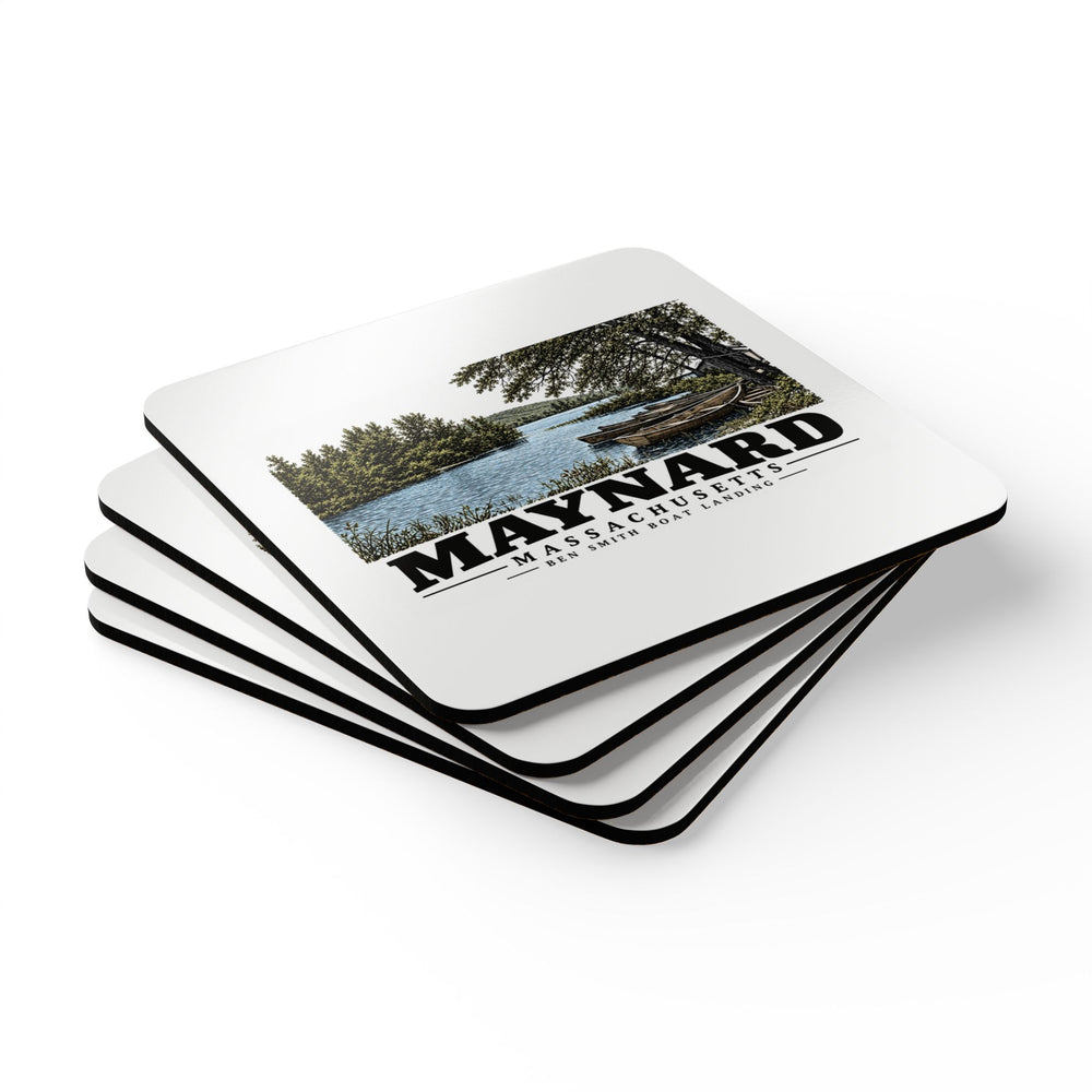 MAYNARD Ben Smith Boat Landing Cork Back Coaster Set - Assabet Valley Goods
