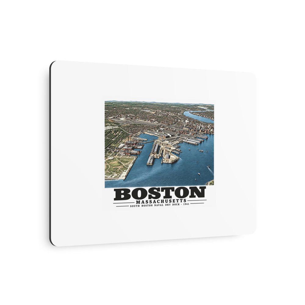 Navy Yard Annex, So. Boston, MA from East, 3000 feet 7 × 5 in Horizontal Metal Wall Art - Boston Harbor