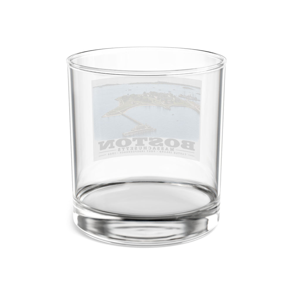 Castle Island, Boston 10 oz Rocks Glass - Boston Harbor