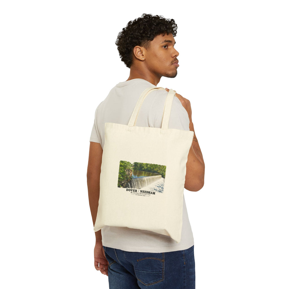 Dam on the Charles River, Dover MA.jpg Natural Heavy Canvas Tote - Charles River