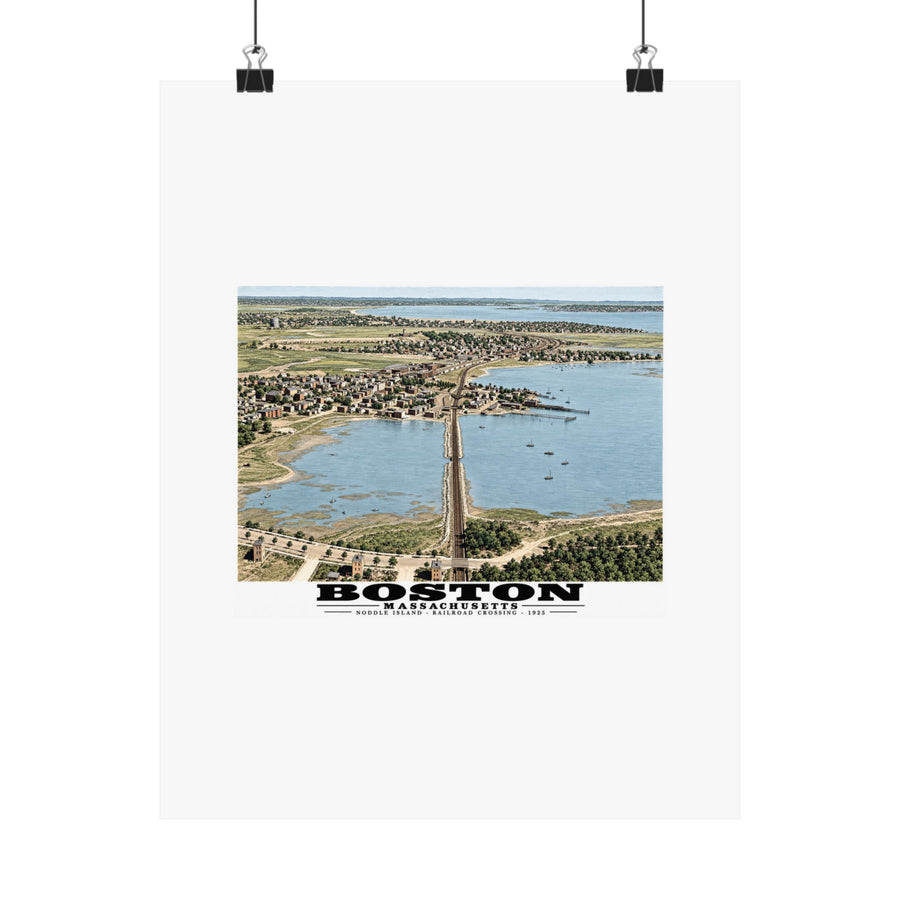 Boston. Chelsea and Revere Matte Heritage Poster — 11 × 14 and 18 × 24 in - Boston Harbor