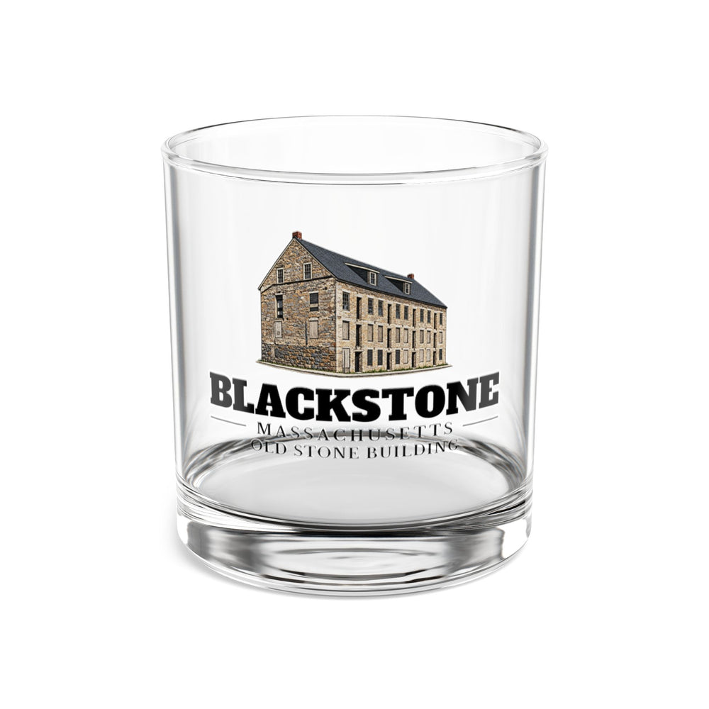 Front view of Blackstone Old Stone Building 10 oz Rocks Glass