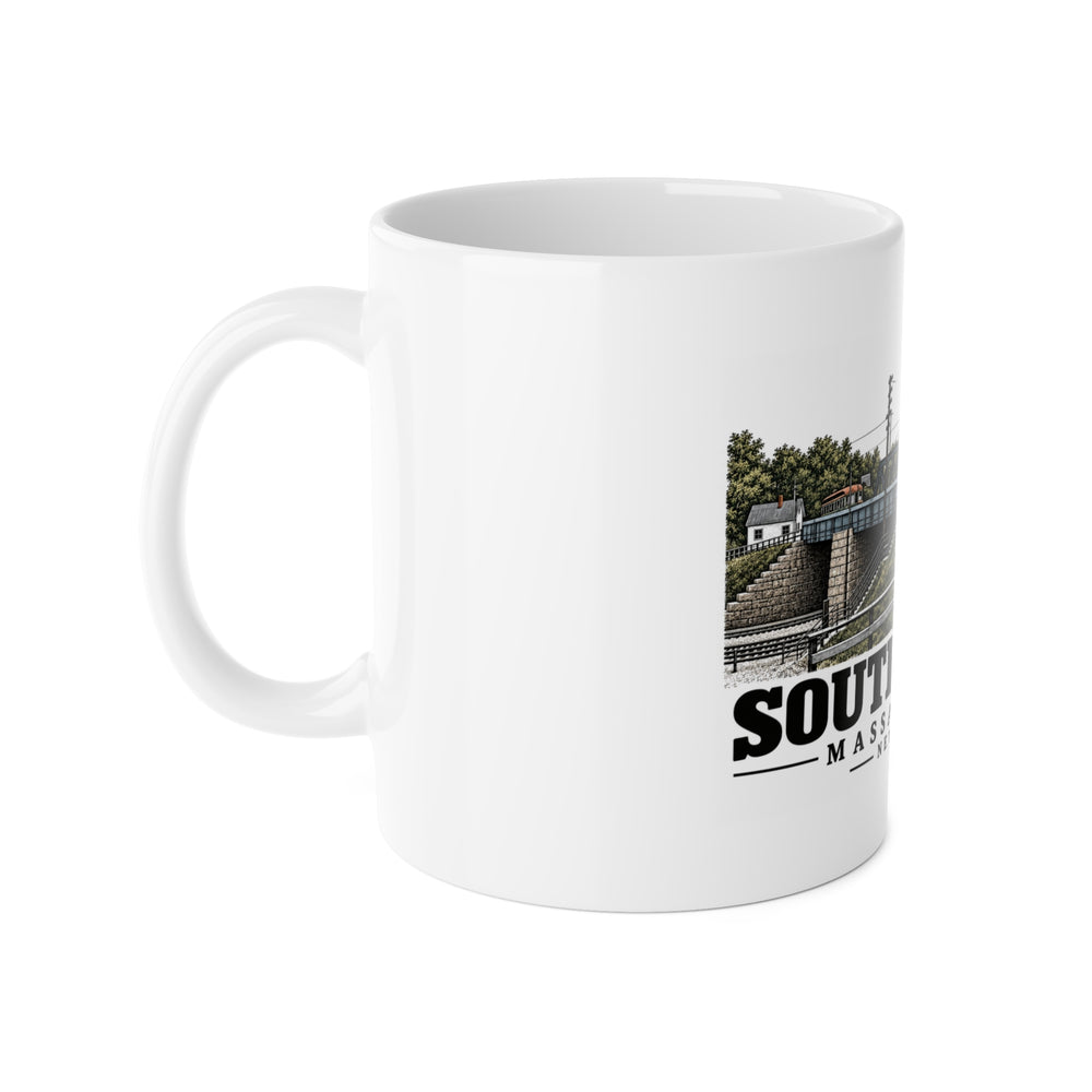 Illustrated New Bridge in Acton on ceramic mug