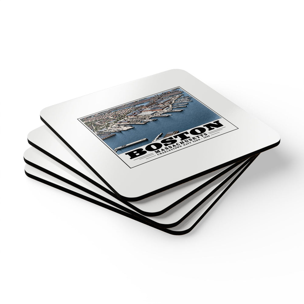 Illustrated Charlestown Navy Yard, June 1940 in Charlestown on corkwood coaster set