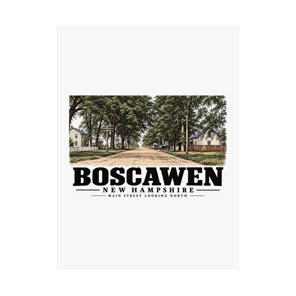 18 x 24 unclipped front of Main Street Looking North matte poster, Boscawen, New Hampshire.