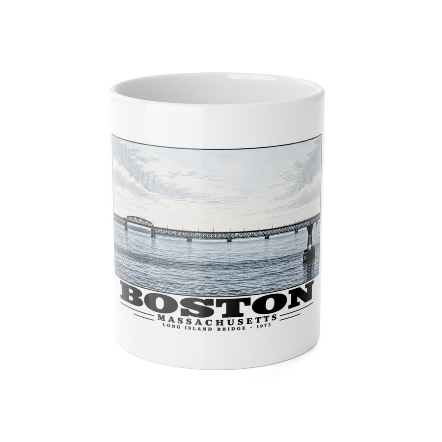 Long Island 11 oz White Ceramic Mug - Boston Harbor