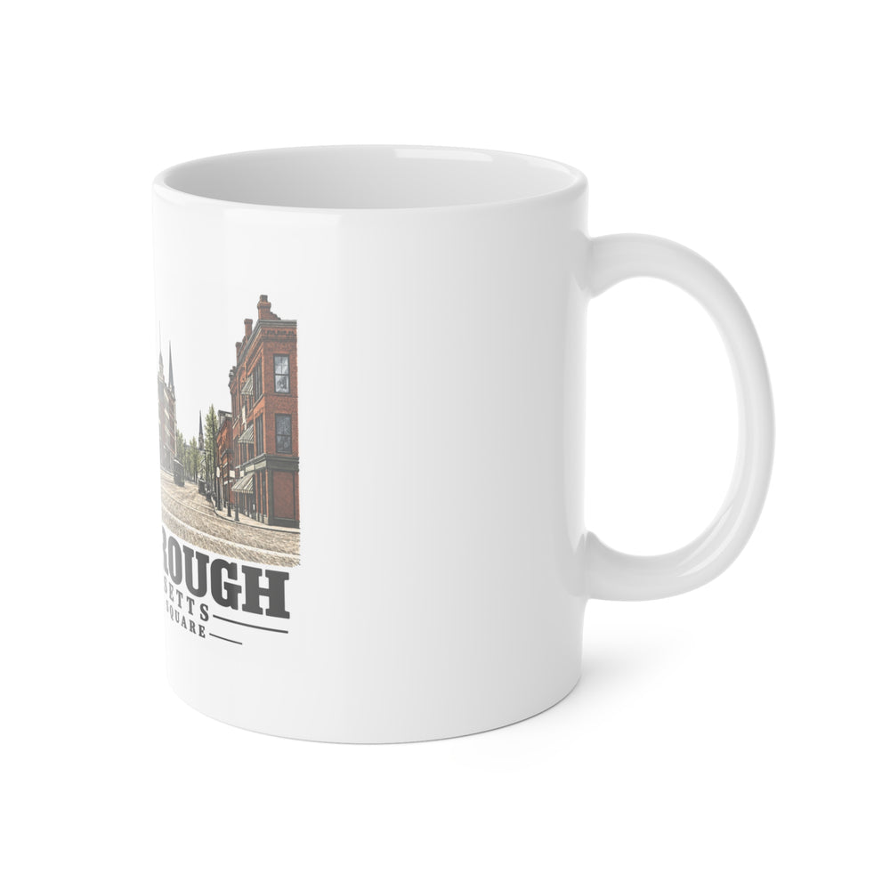 WESTBOROUGH Westborough Square 11 oz White Ceramic Mug - Assabet Valley Goods