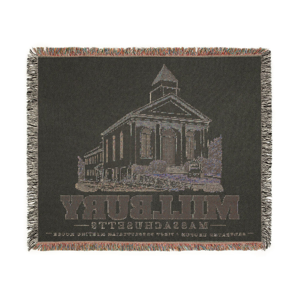 Federated Church / First Presbyterian Meeting House — Millbury, Massachusetts woven blanket, product view 3
