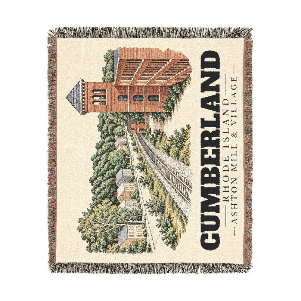 Ashton Mill & Village — Cumberland, Rhode Island woven blanket, product view 2
