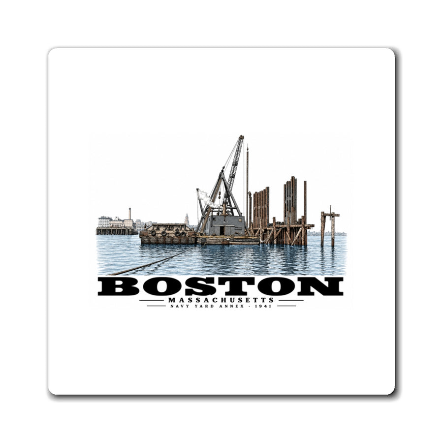 View from water of Navy Yard Annex/Dry Dock 4 in Magnet - Boston Harbor