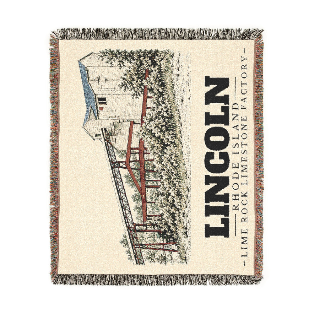 Lime Rock Limestone Factory — Lincoln, Rhode Island woven blanket, product view 2