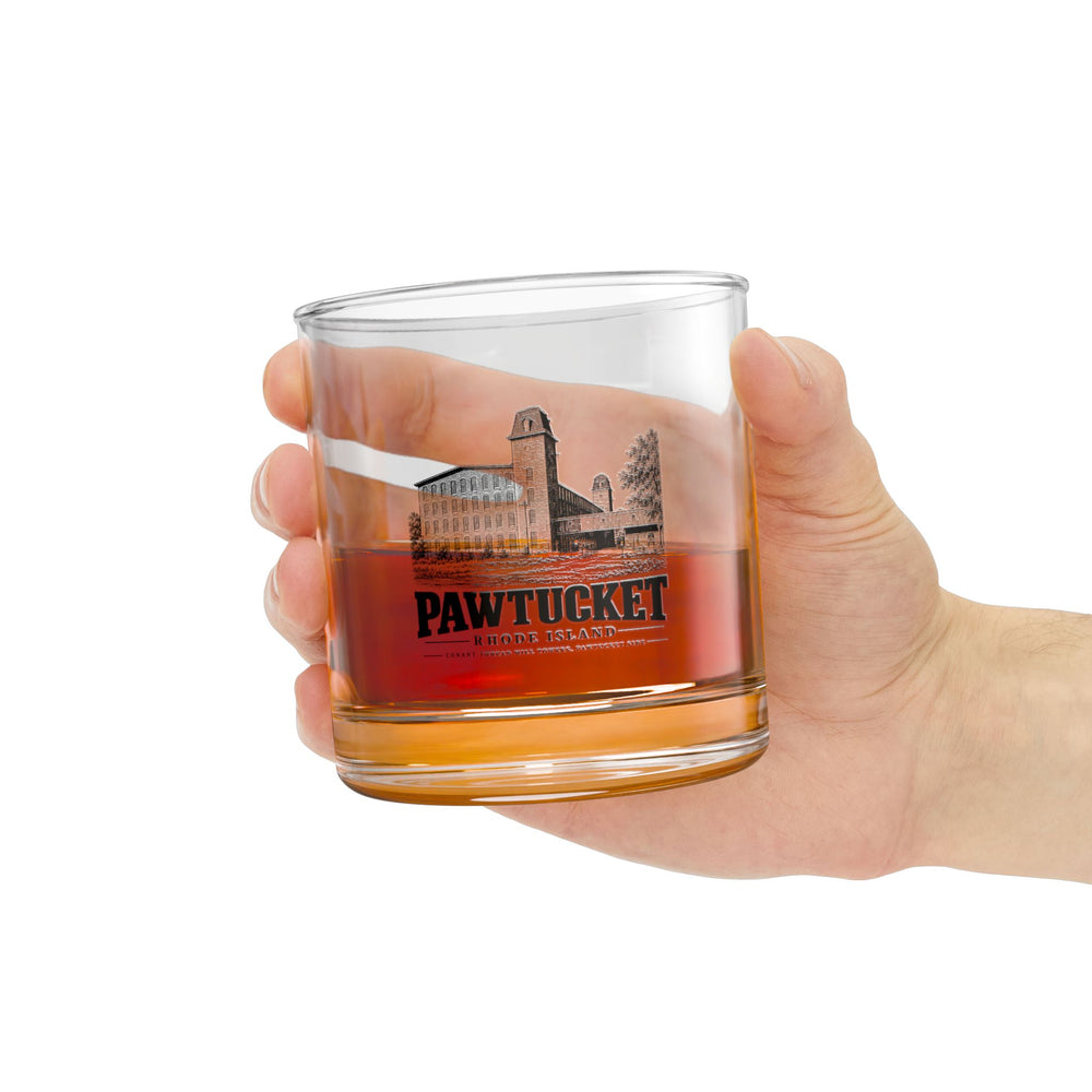 Pawtucket Conant Thread Mill Towers, Pawtucket Side 10 oz Rocks Glass