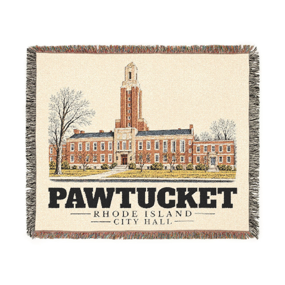 City Hall — Pawtucket, Rhode Island woven blanket, product view 1