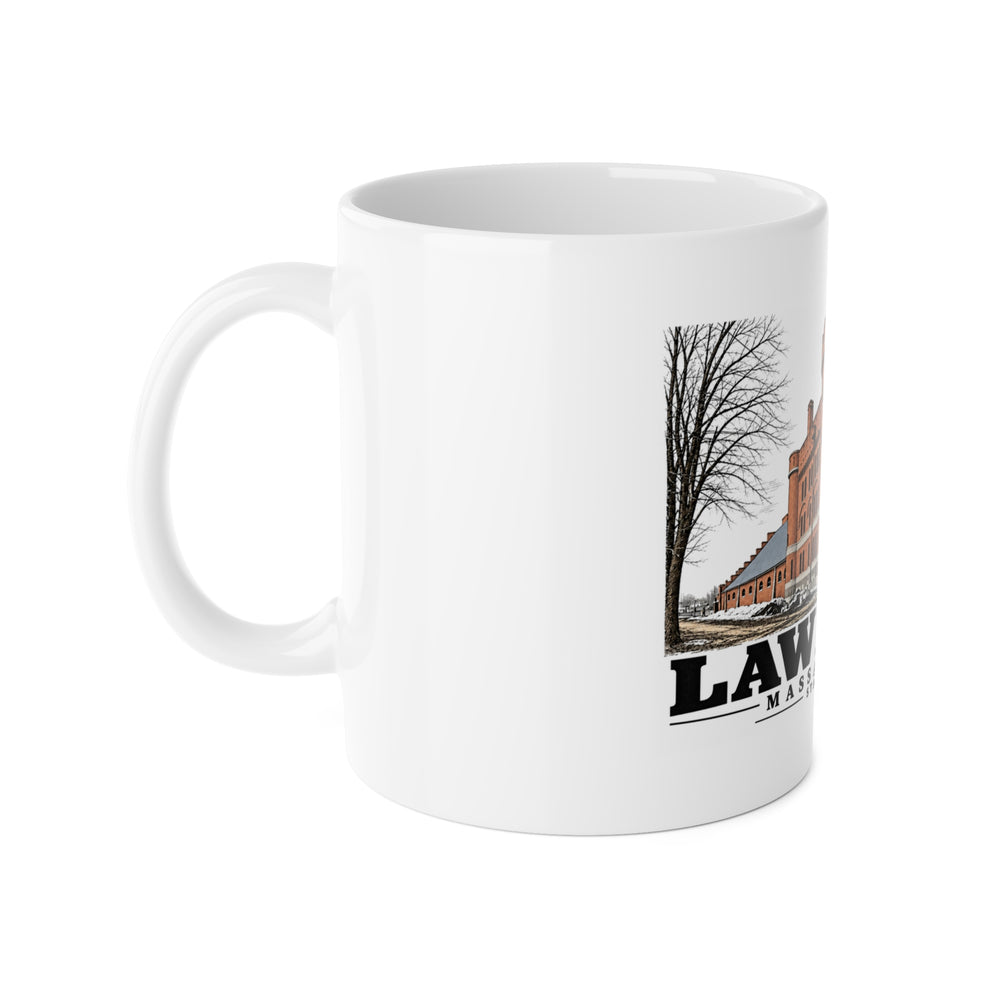 Illustrated State Armory in Lawrence on ceramic mug