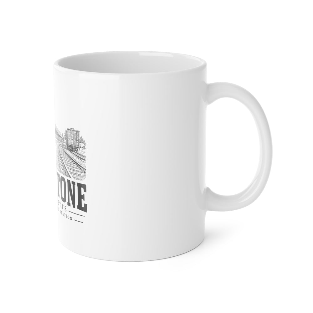 Blackstone Railroad Station 11 oz Ceramic Mug in White — right view