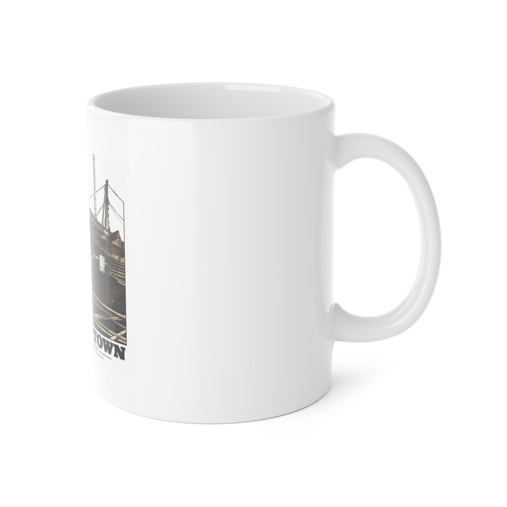 Charlestown Navy Yard — Dry Dock 1 11 oz White Ceramic Mug — Boston Harbor Goods