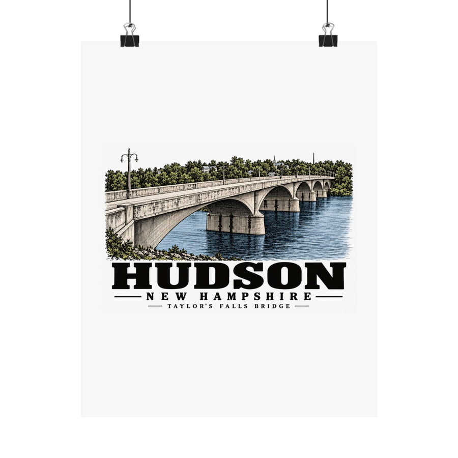 11 x 14 front of Taylor’s Falls Bridge matte poster, Hudson, New Hampshire.