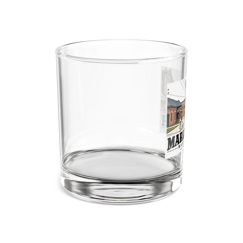 Illustrated Main Street in Marlborough on rocks glass