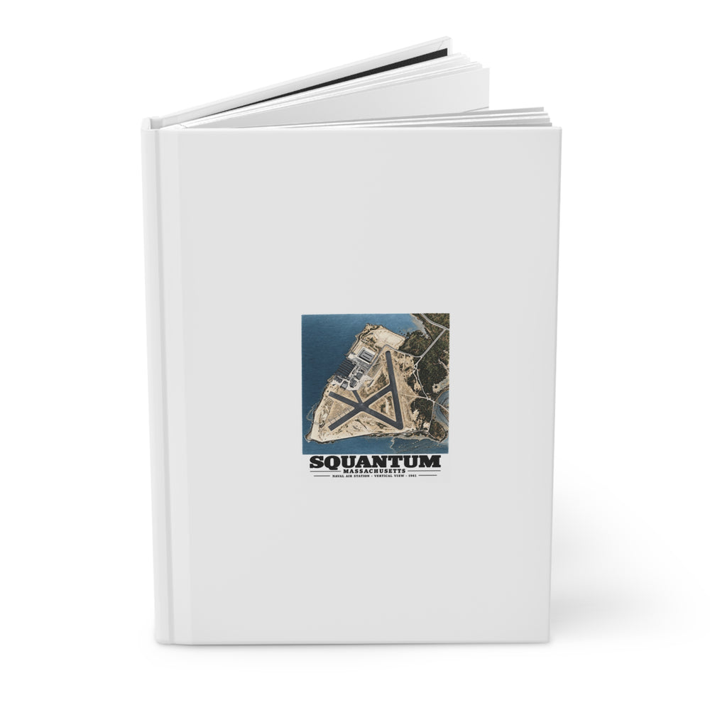 N.A.S. Squantum, MA vertical 10000 ft. Matte Hardcover Journal - Boston Harbor