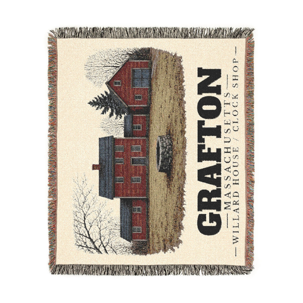 Willard House / Clock Shop — Grafton, Massachusetts woven blanket, product view 2