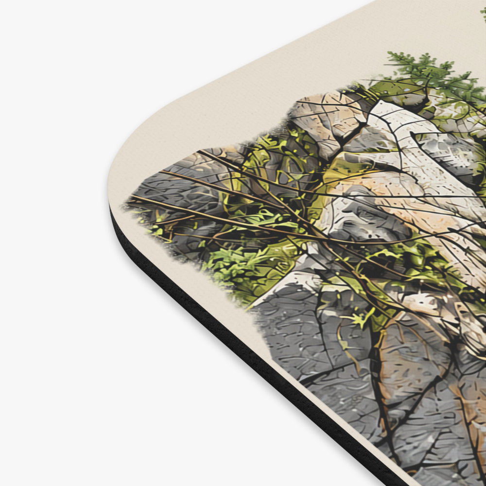 Sutton Purgatory Chasm mouse pad mockup showing the full illustrated print