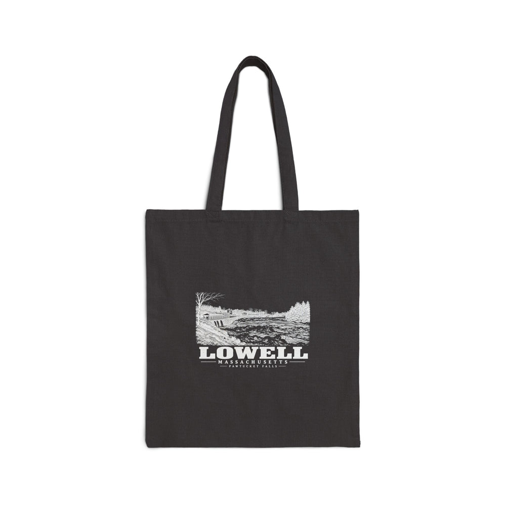 Pawtucket Falls Natural + Black Heavy Canvas Tote - Merrimack Valley Goods