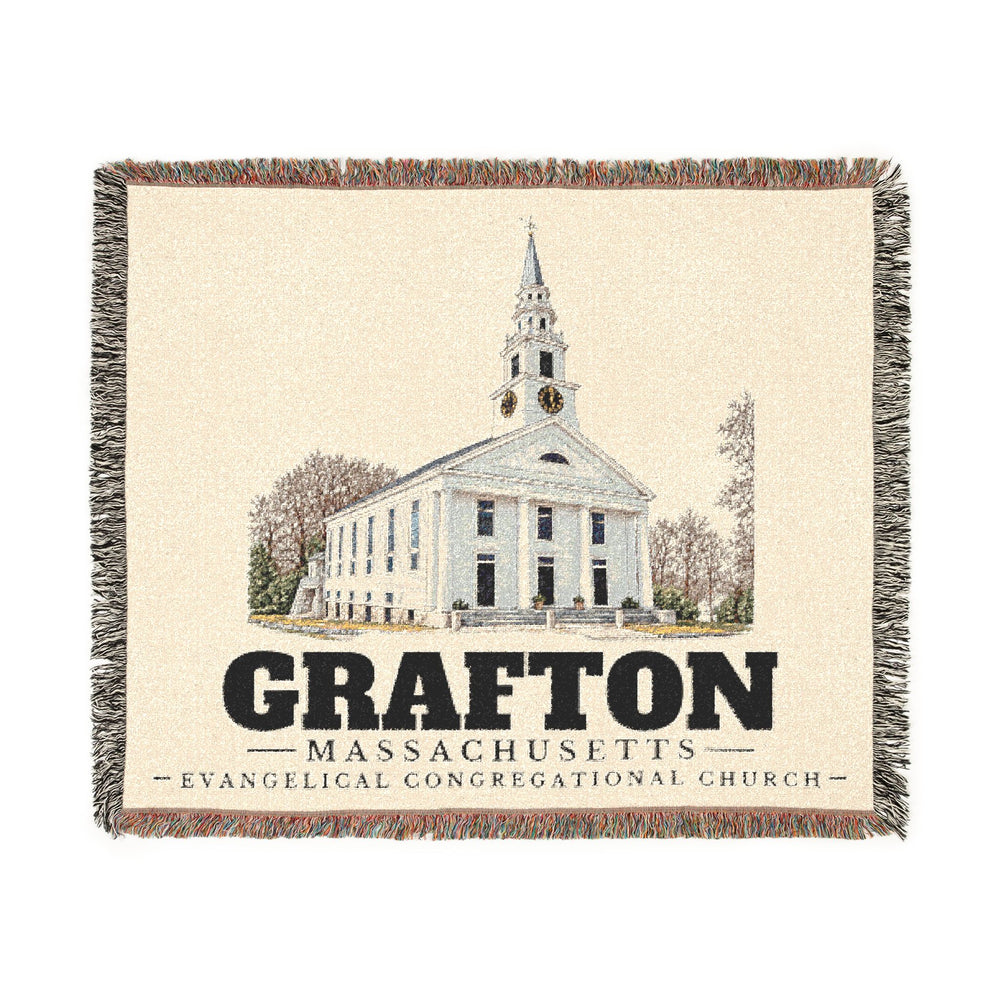 Evangelical Congregational Church — Grafton, Massachusetts woven blanket, product view 1