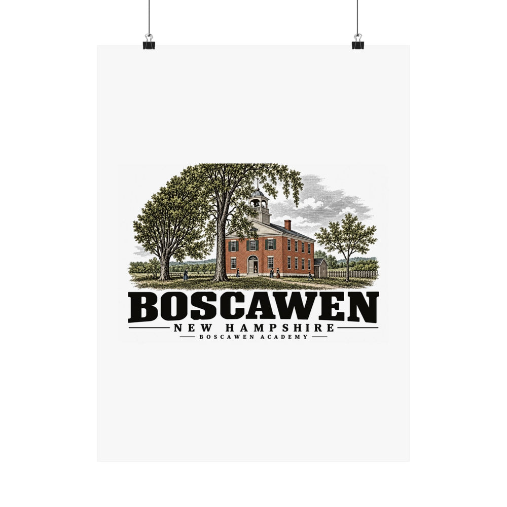 18 x 24 front of Boscawen Academy matte poster, Boscawen, New Hampshire.